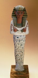 Shabti-figur av Ramesses IV, New Kingdom (støkket og malt tre)